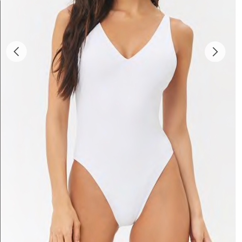 Ribbed High-Leg One-Piece Swimsuit